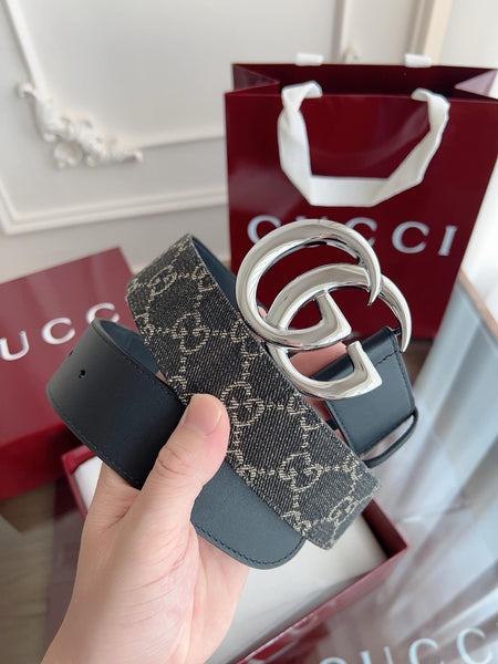 Premium Look Leather Belt With Double G Buckle