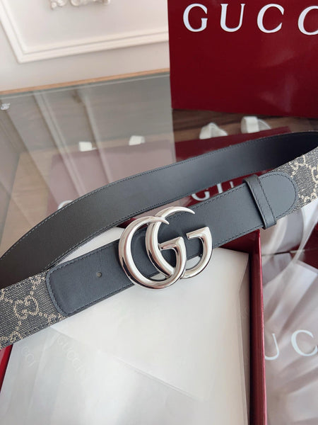 Premium Look Leather Belt With Double G Buckle