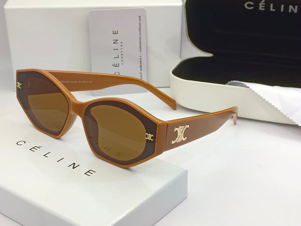 Triomphe Logo Oversized  Hexagon Sunglasses for Women