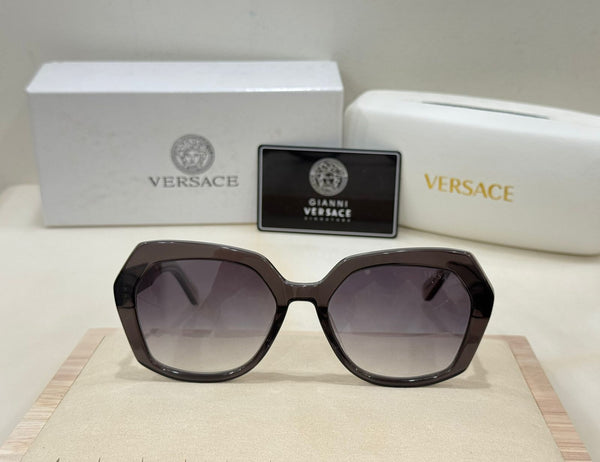 Black Square Sunglasses Luxury Gold Medusa & Greek Key Temple Designer Shades