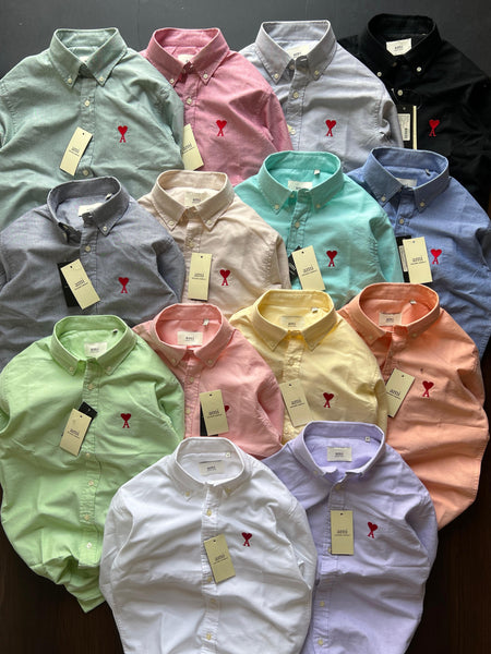 Premium Button-Down Shirts Signature Heart Logo Collection"