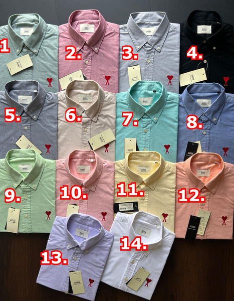 Premium Button-Down Shirts Signature Heart Logo Collection"
