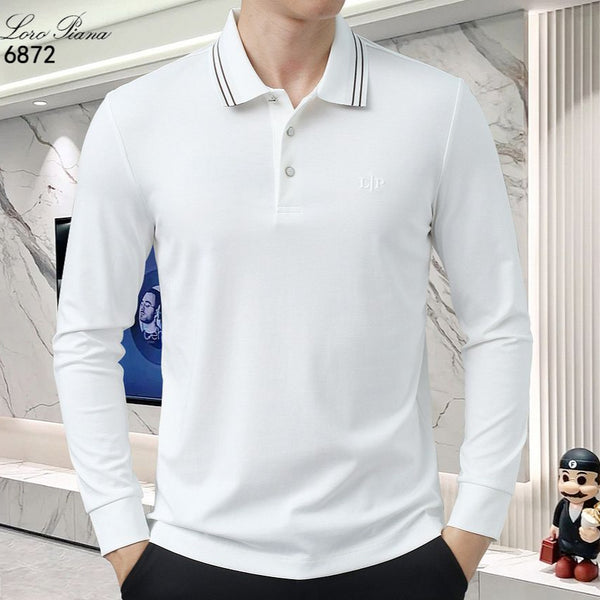 Premium Quality Long Sleeve Polo T-Shirt – Minimalist Style with a Modern Edge