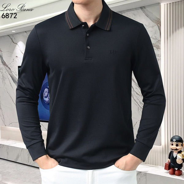 Premium Quality Long Sleeve Polo T-Shirt – Minimalist Style with a Modern Edge
