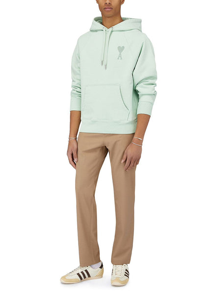 Mint Green Hoodie with Tonal Heart-A Logo – Unisex Pullover Sweatshirt