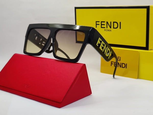 Luxury Oversized Square Sunglasses – Bold Cutout Logo Arm Design