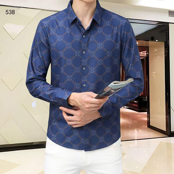 Men's Premium Chain Pattern Formal Shirt