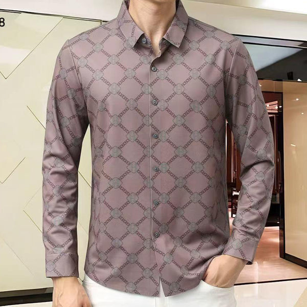 Men's Premium Chain Pattern Formal Shirt
