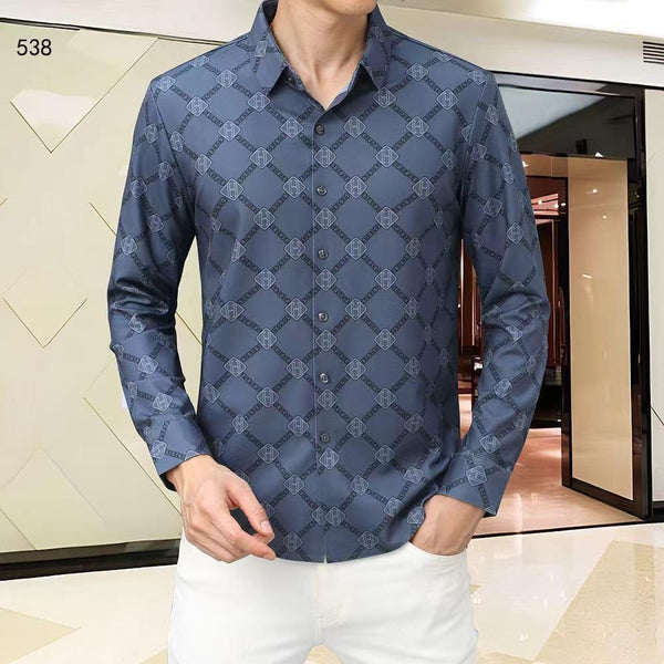 Men's Premium Chain Pattern Formal Shirt