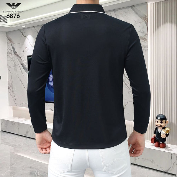 Men Long Sleeve Slim Fit Polo Shirt