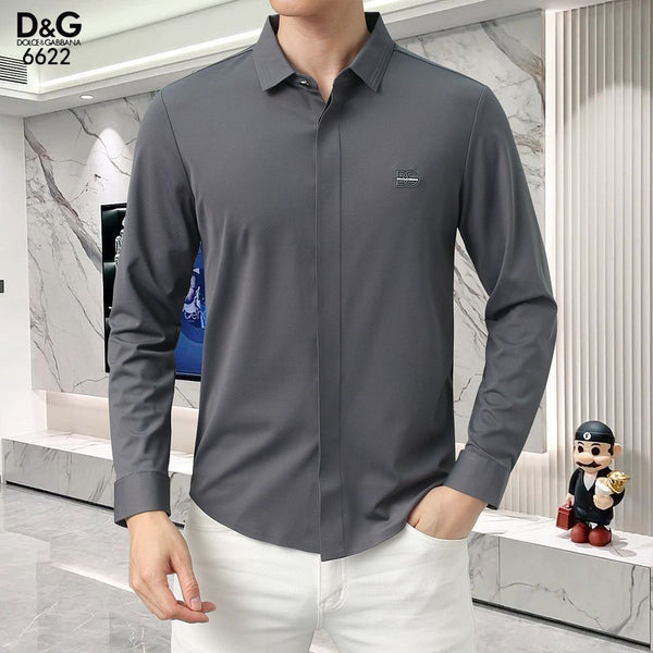Men Premium Long Sleeve Slim-Fit Shirt