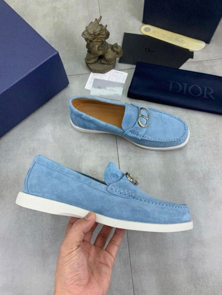 Premium Suede Loafers with Brand Signature