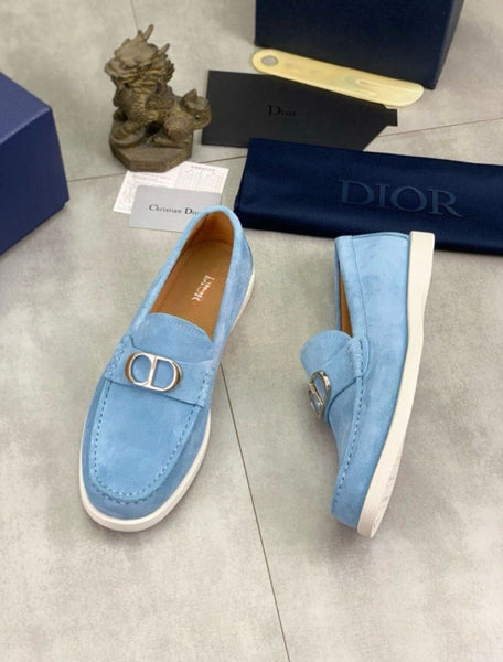 Premium Suede Loafers with Brand Signature