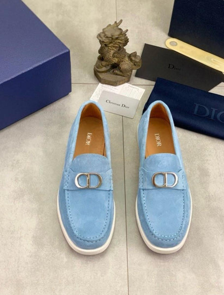 Premium Suede Loafers with Brand Signature