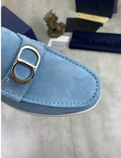 Premium Suede Loafers with Brand Signature