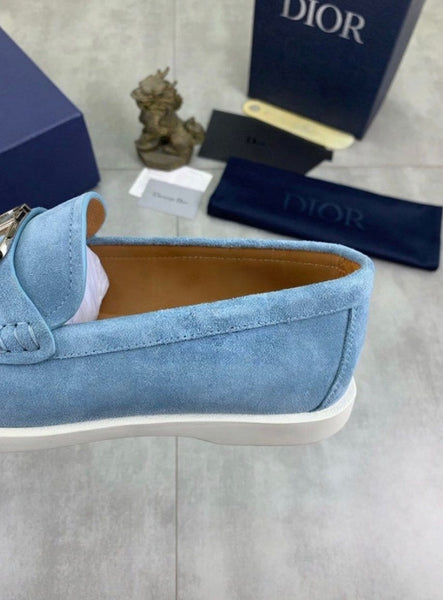 Premium Suede Loafers with Brand Signature