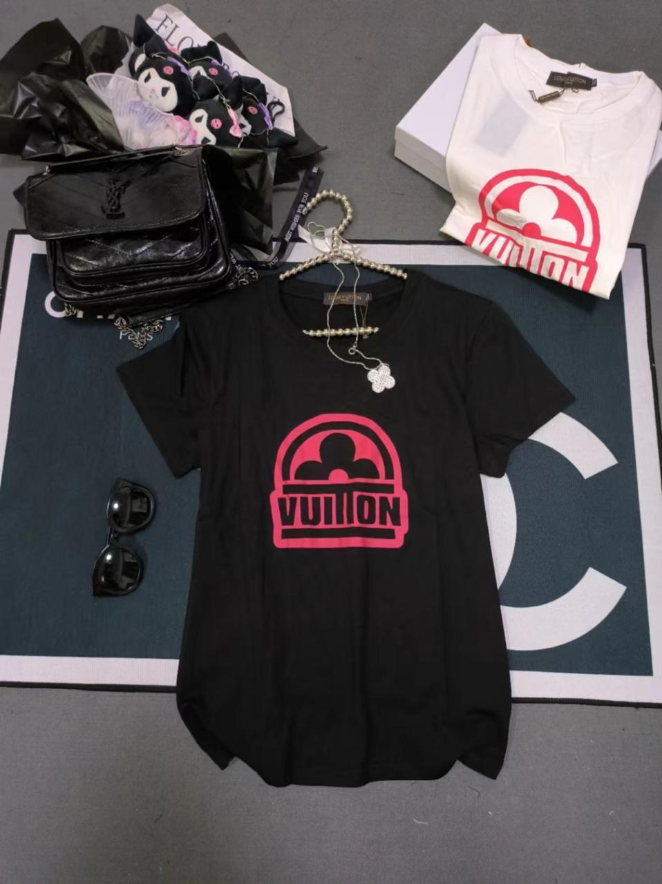 Luxury Logo Printed Tees for Women