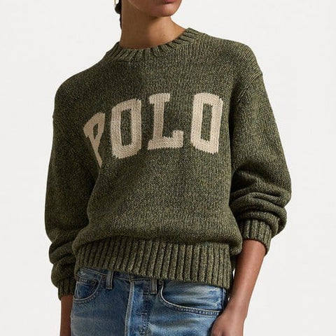 Women Olive Green Knitted Sweater