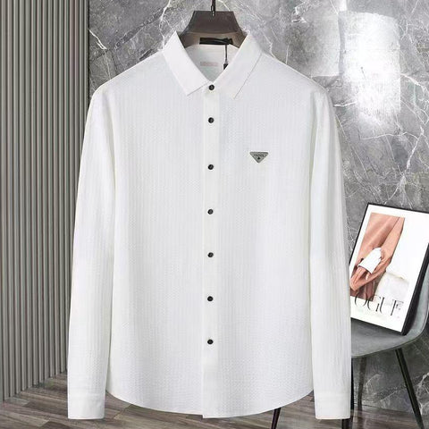 Men Premium Long Sleeve Textured Shirt – Modern Fit