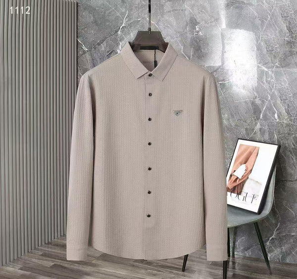 Men Premium Long Sleeve Textured Shirt – Modern Fit