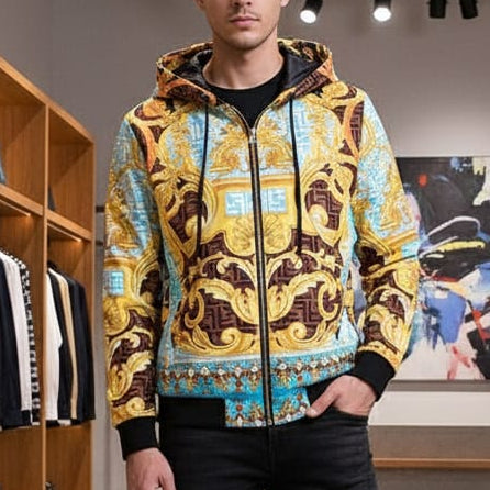 Branded  limited edition Hooded Zip-up Jacket