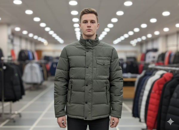 Men Stylish Puffer Jacket - Warm & Trendy