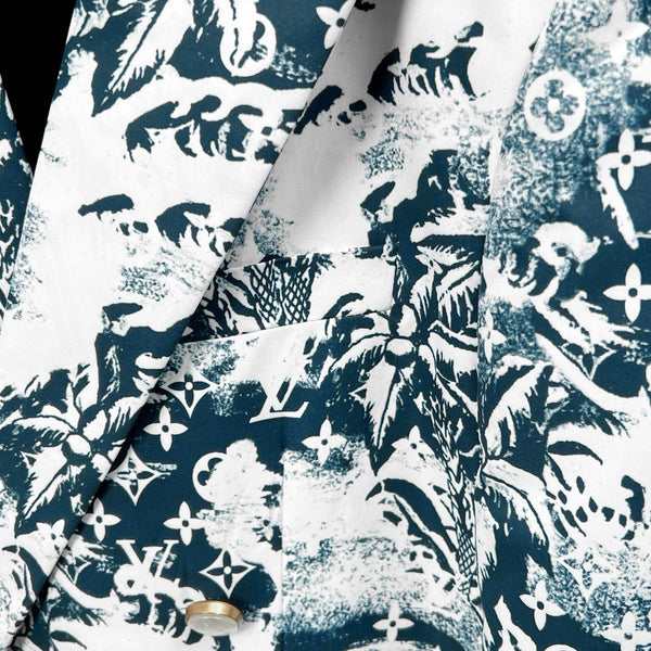 Bold Floral Print Blazer and Pants Set