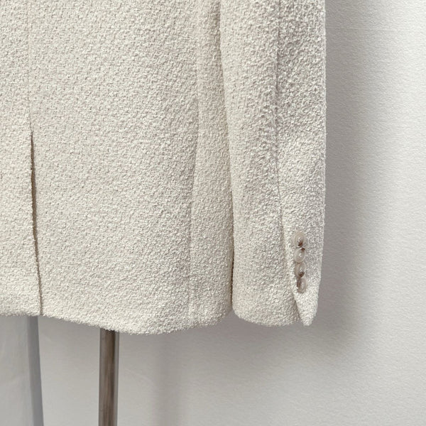 Latest and Premium  Effortless Ivory Texture Blazer