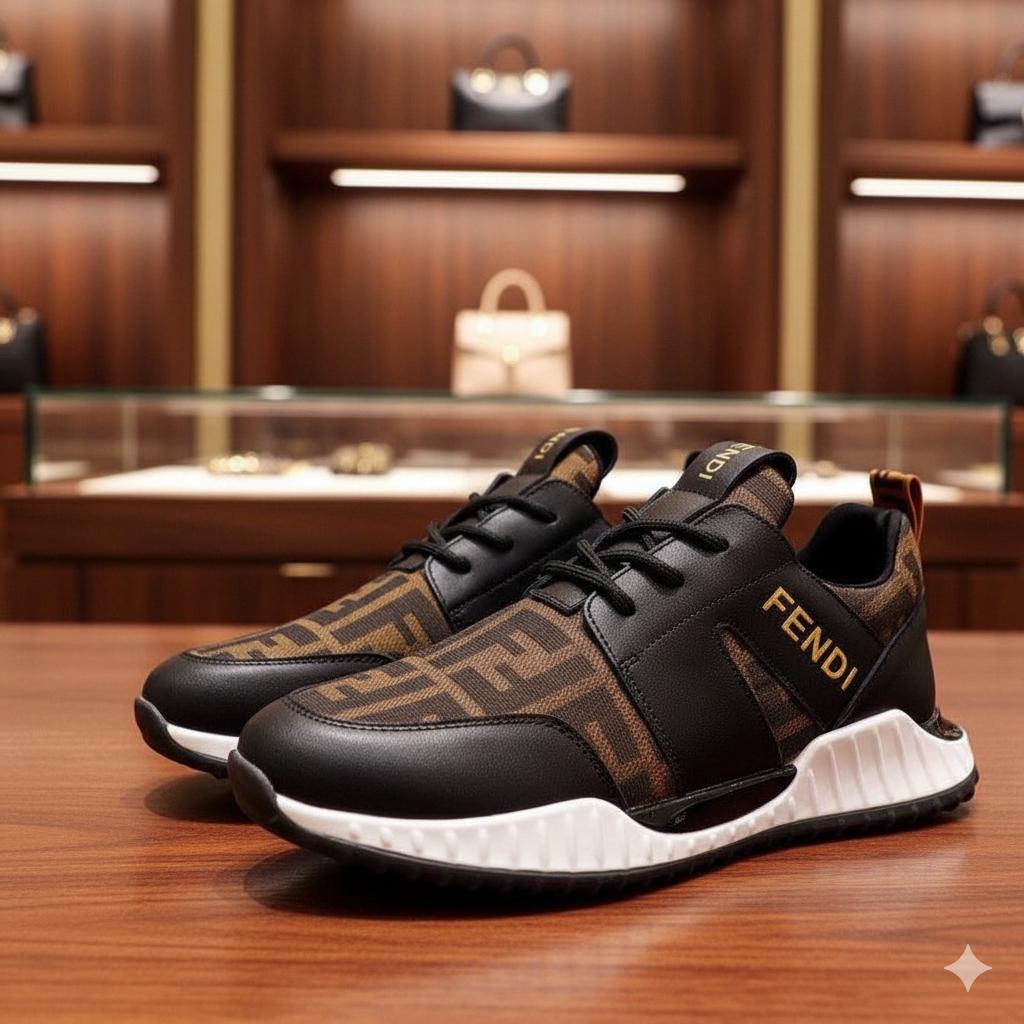 Premium Leather Running Sneakers