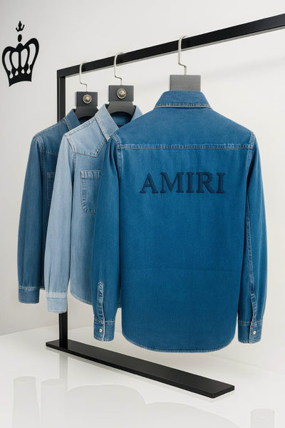 Blue Denim Western Shirt Classic Elegance with Modern Edge