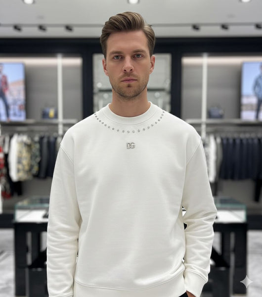 Premium White Designer Sweatshirt Clean, Modern & Stylish