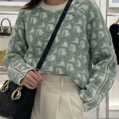 Elegant Designer Mint Green Logo Pullover