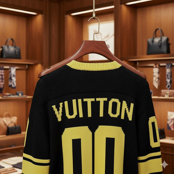 Elegant & Casual Intarsia Football Pullover For Men