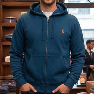 Luxury Imported  Full-Zip Hoodie