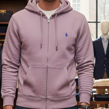 Premium Lavender Full-Zip Hoodie