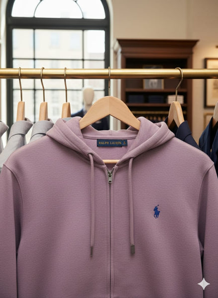 Premium Lavender Full-Zip Hoodie