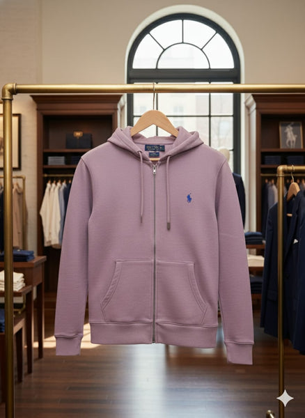 Premium Lavender Full-Zip Hoodie