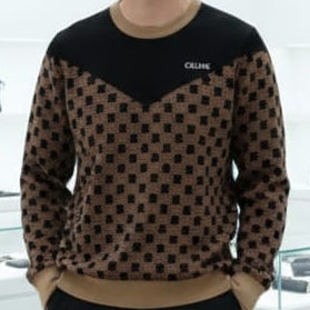 Imported Round Knit Logo Sweater