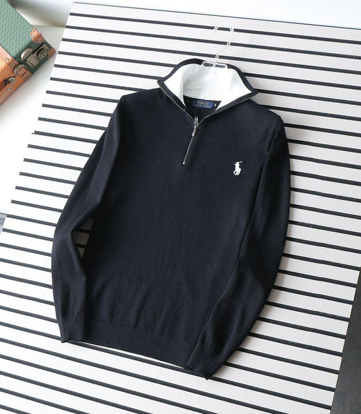 Luxury Classic Quarter-Zip Pullover Sweater