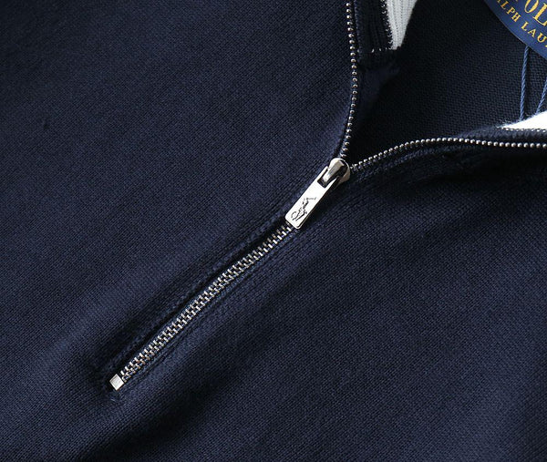 Luxury Classic Quarter-Zip Pullover Sweater