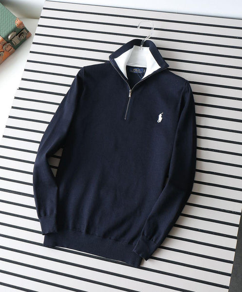 Luxury Classic Quarter-Zip Pullover Sweater