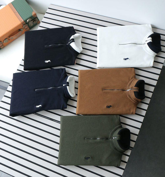 Luxury Classic Quarter-Zip Pullover Sweater