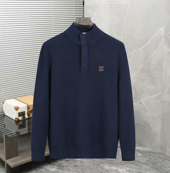 High-Neck Premium Knit Pullover