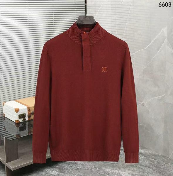 High-Neck Premium Knit Pullover