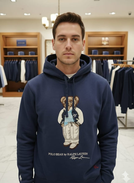 Polo Bear Navy Sweatshirt Hoodie  Classic, Cute & Premium