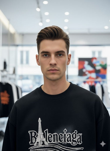 Premium Graphic Black Sweatshirt