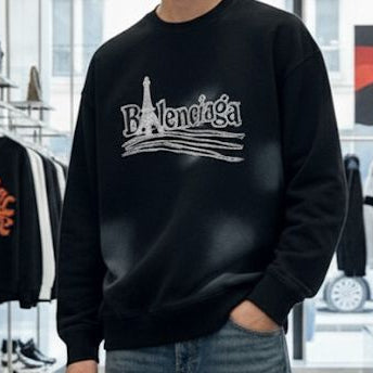 Premium Graphic Black Sweatshirt