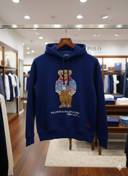 Luxury  Bear Classic Blue Hoodie – Stylish, Fun & Premium