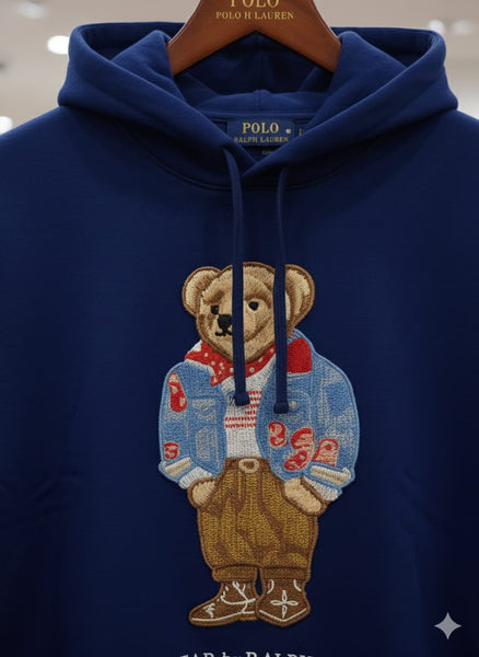 Luxury  Bear Classic Blue Hoodie – Stylish, Fun & Premium