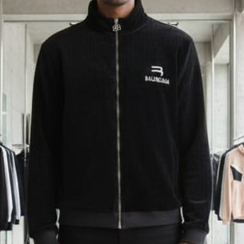 Designer brand  Black Zip-Up Logo Jacket